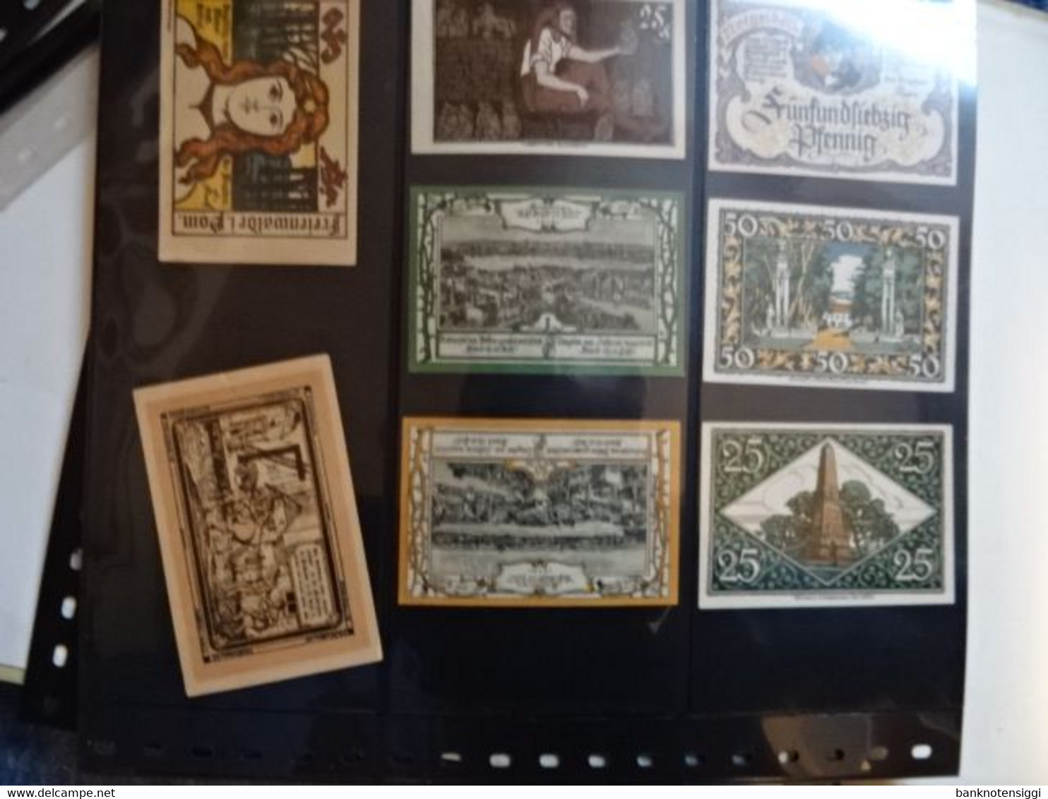 1 Banknotensammlung mit deutschen reichsbanknoten im Album