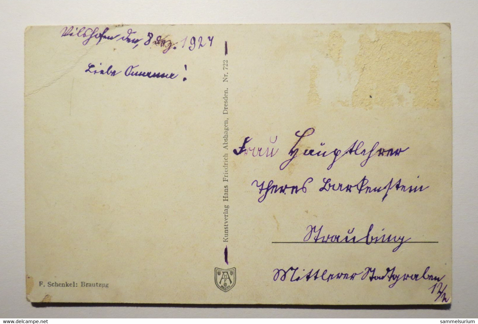 (11/12/14) Postkarte/AK "F. Schenkel" Motiv Brautzug, Um 1920 - Schenkel, Franziska