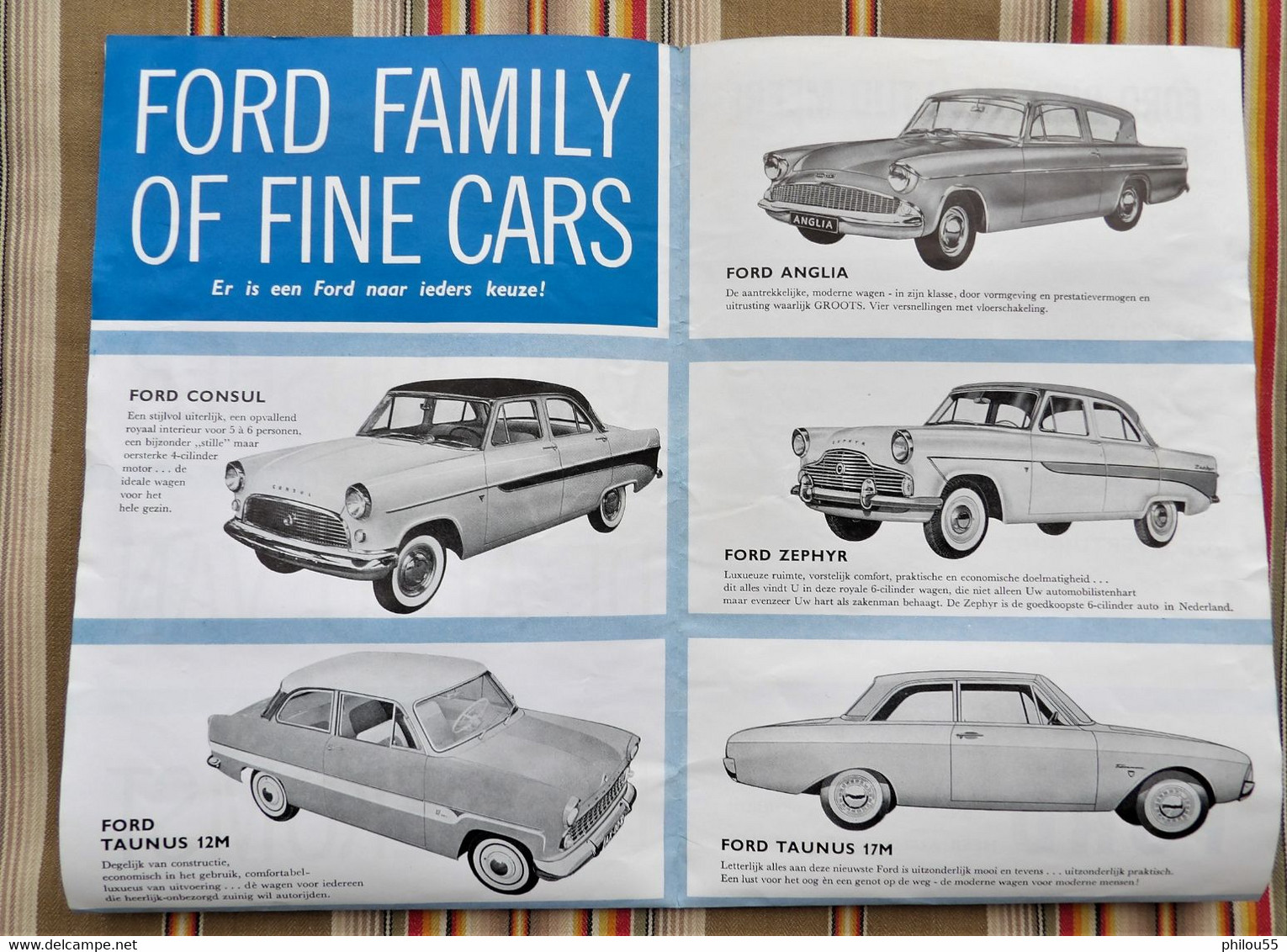 Depliant Publicitaire  Voitures  FORD 1961 Van Oudsher De Auto Van De Toekomst - Sachbücher