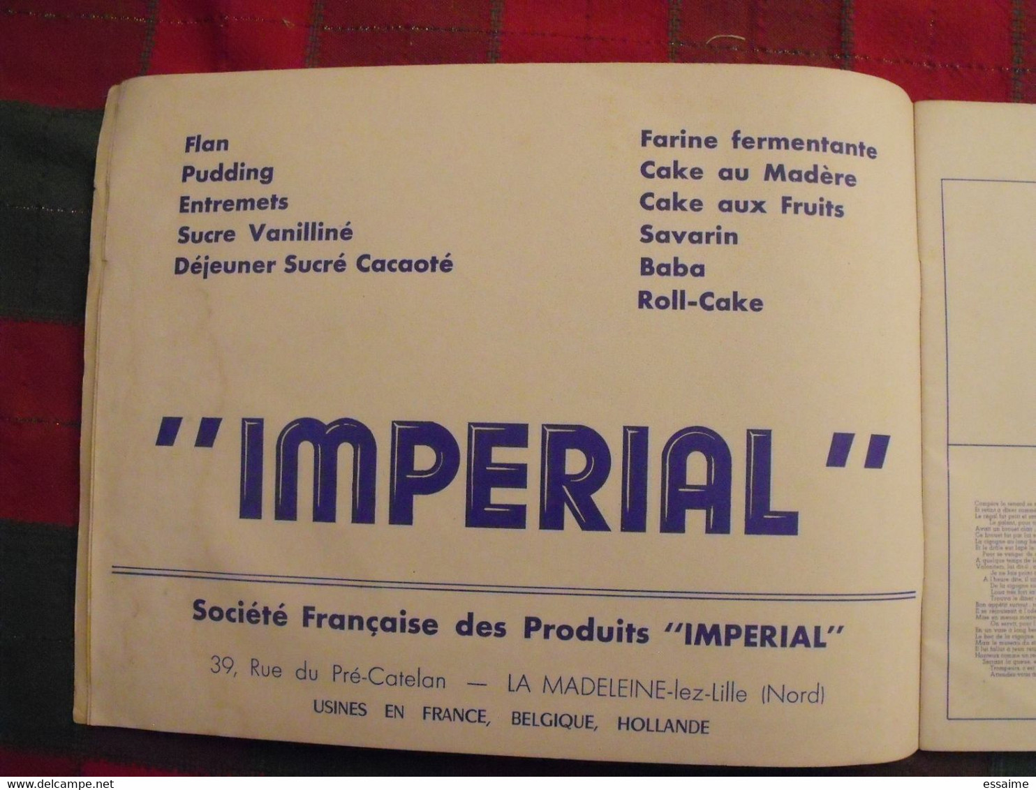 Album D'images Fables De La Fontaine. Flan Entremets Impérial. Vide. Vers 1960. Lot 6 - Albums & Katalogus