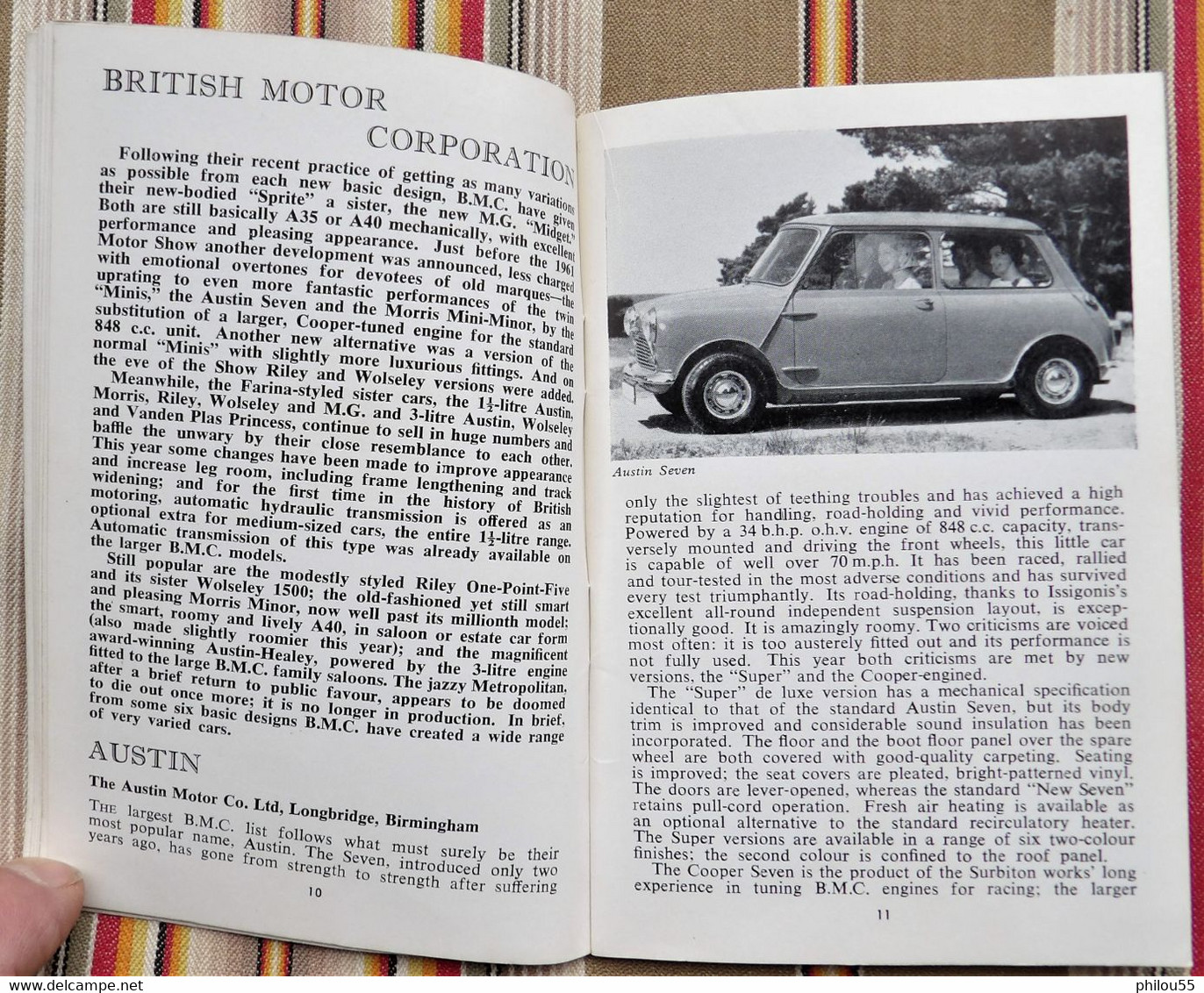 Livret abc Dan Allan BRITISH CARS 1962