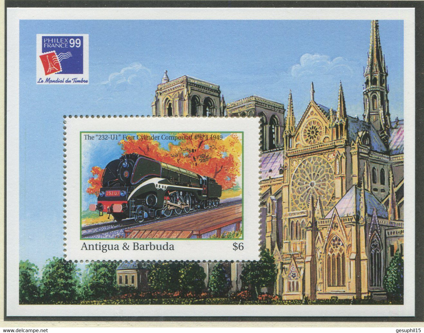 ANTIGUA UND BARBUDA / MiNr. Block 436 / Lokomotiven / Postfrisch / ** / MNH - Trains