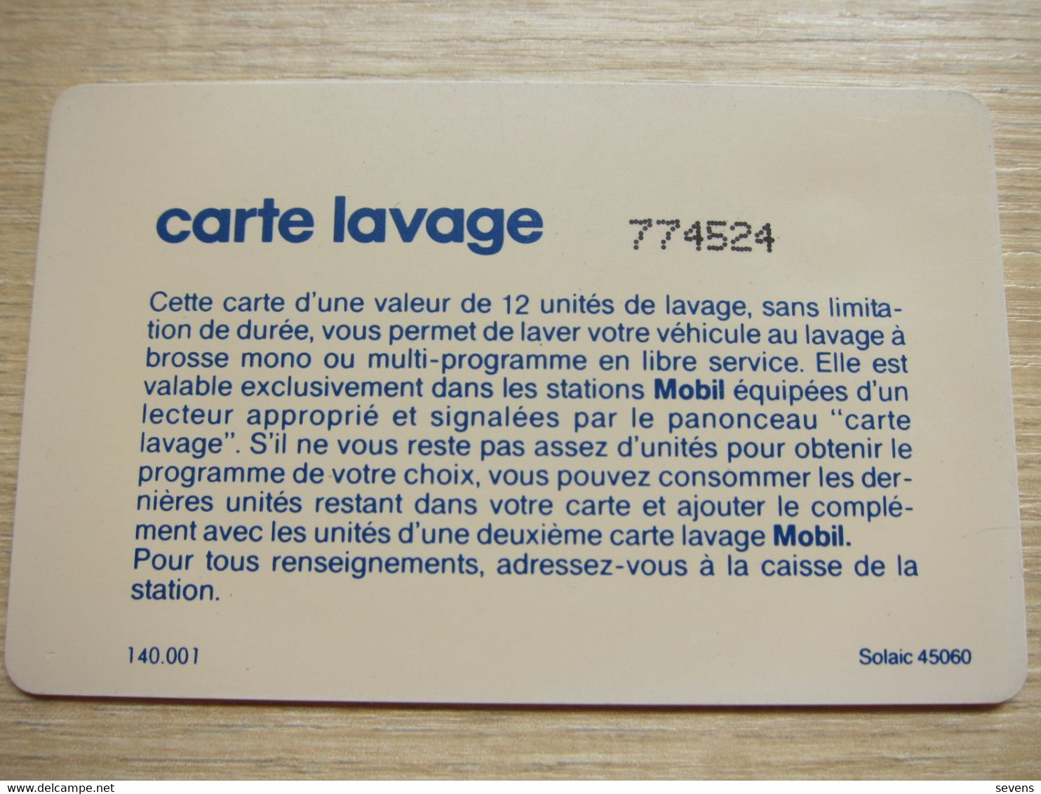 Mobil Carte Lavage Card - Autowäsche