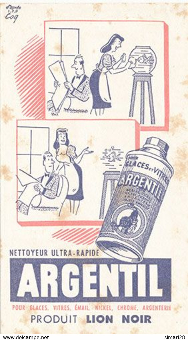 BUVARD - ARGENTIL - NETTOYEUR ULTRA RAPIDE - (DESSIN D'APRES I.P.P. COQ) - Produits Ménagers