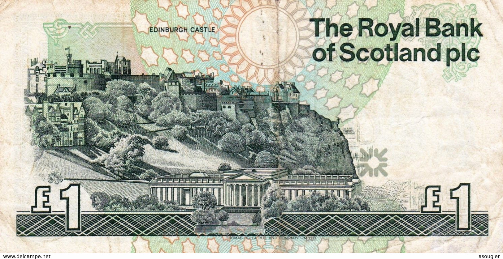 Scotland 1 Pound 1990 F-VF P-351a (free Shipping Via Regular Air Mail (buyer Risk) - 1 Pound