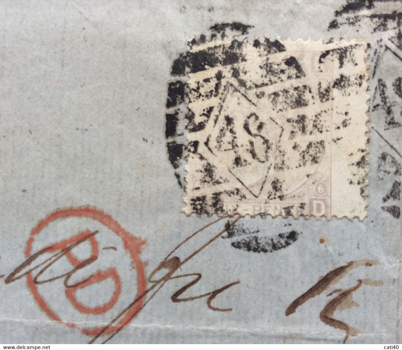 GRAN BRETAGNA REGINA VITTORIA  BUSTA CON  6 P.( Violetto Chiaro) FROM LONDON 1/19/68 + PD  TO  FLORENCE - Briefe U. Dokumente