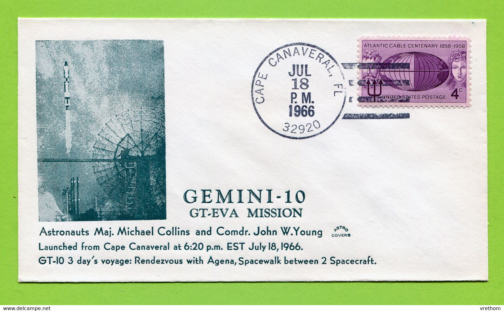 USA, 1965,   Space, Espace,   Gemini-Agena 10 / EVA - Verenigde Staten
