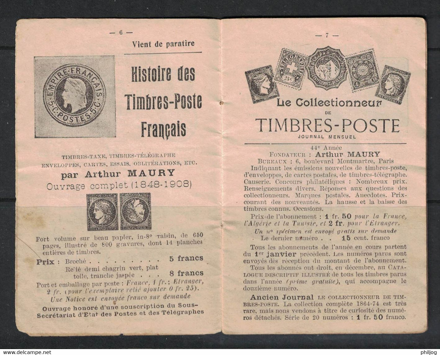 Catalogue Maury Pour Matériel Philatélique Divers - 32 Pages + Couverture - Date De 1910 Environ - Frankrijk