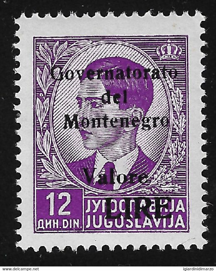 ITALIA OCCUPAZIONI - MONTENEGRO - 1942:valore Da 12 D. Nuovo Stl Con Soprastampa - In Ottime Condizioni. - Montenegro