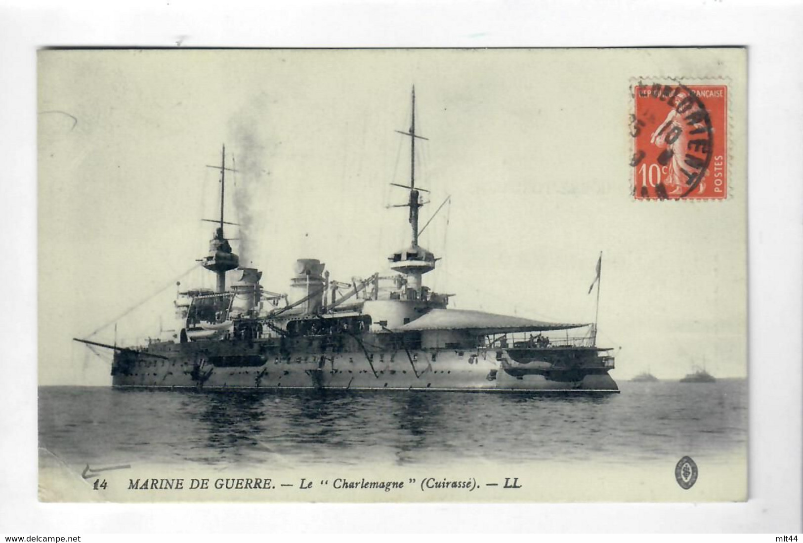 CPA Marine De Guerre - Le "Charlemagne" Cuirassé - LL14 - Guerre