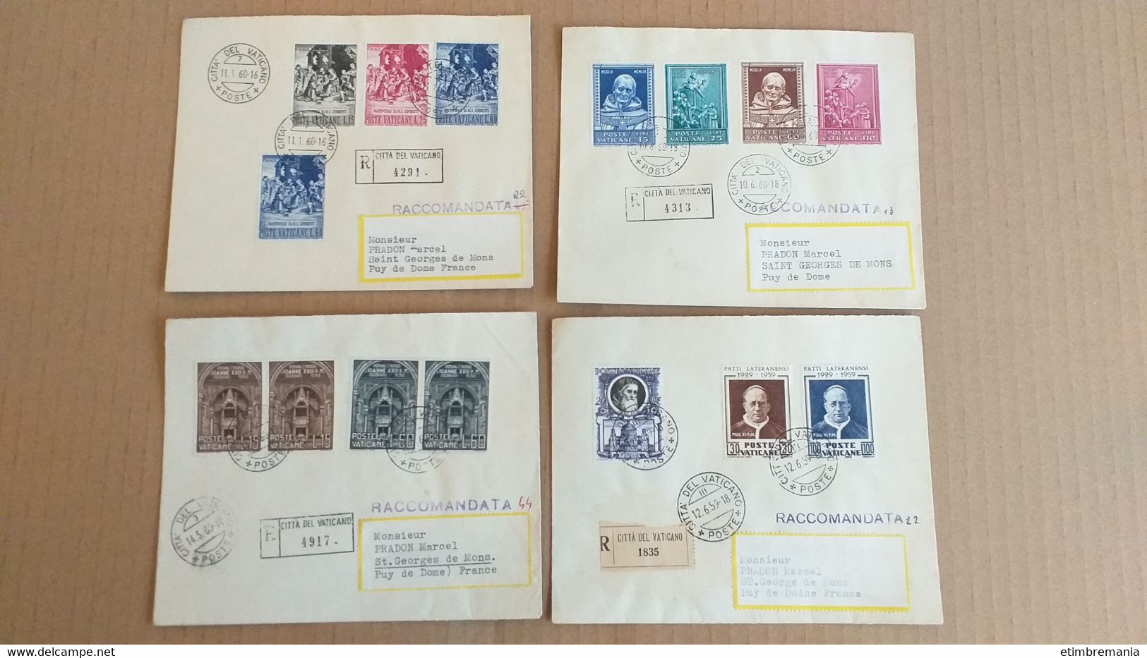 LOT N° E 154 VATICAN + ITALIE  un bon lot de lettres ,blocs 1er jours et divers