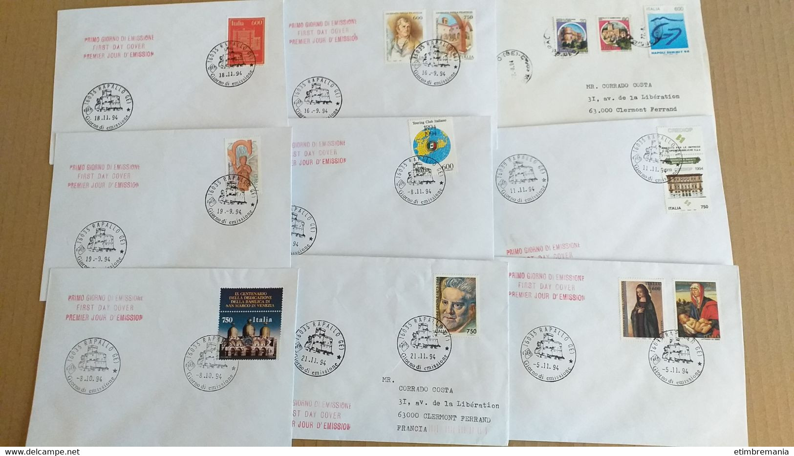 LOT N° E 154 VATICAN + ITALIE  un bon lot de lettres ,blocs 1er jours et divers