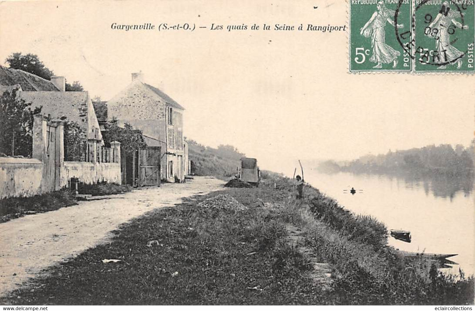 Gargenville      78           Quai De La Seine à Rangiport      (voir Scan) - Gargenville