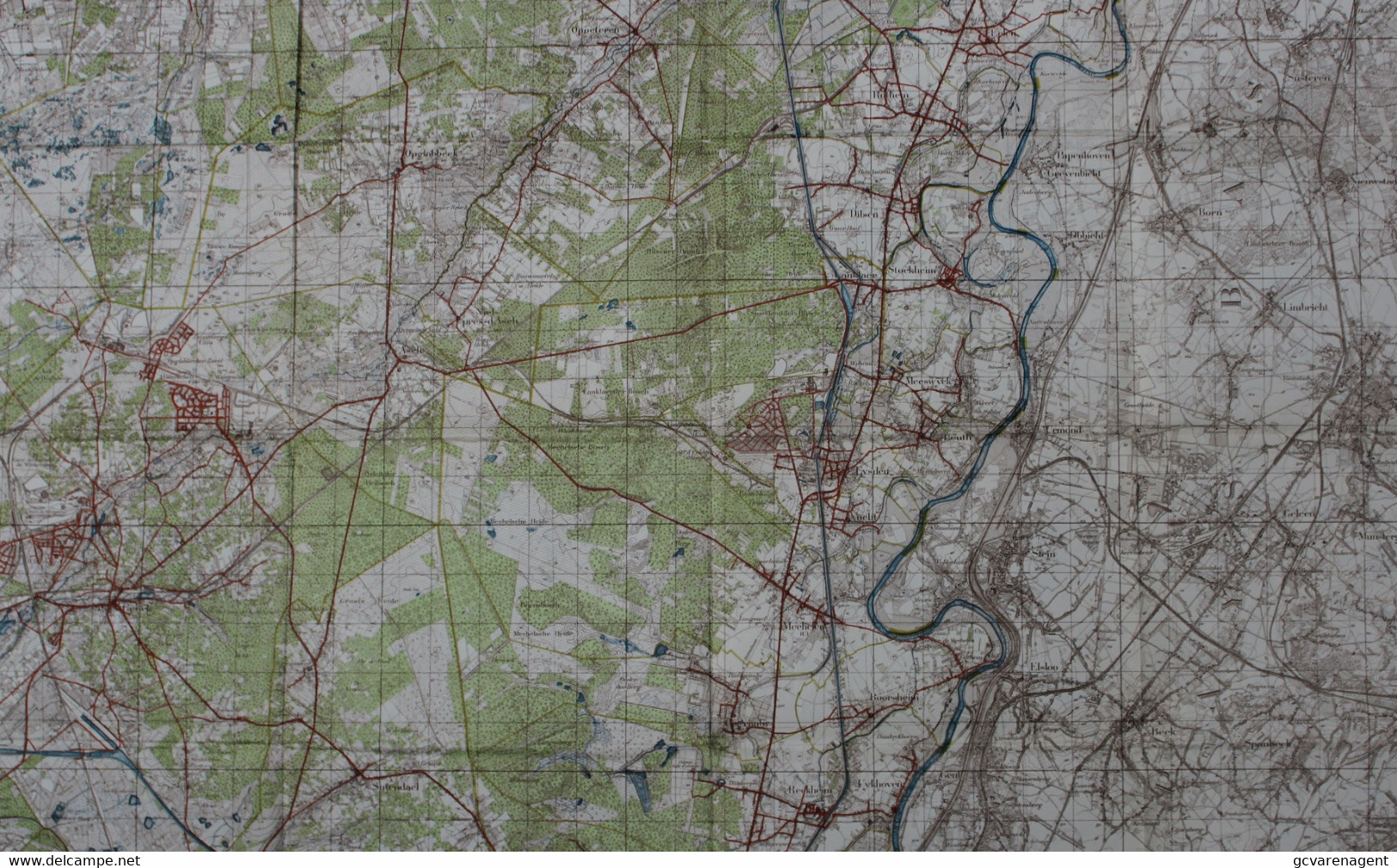 RECKHEIM   OUDE STAFKAART  1:40.000    JAREN  1910 A 1920  2 SCANS - Lanaken