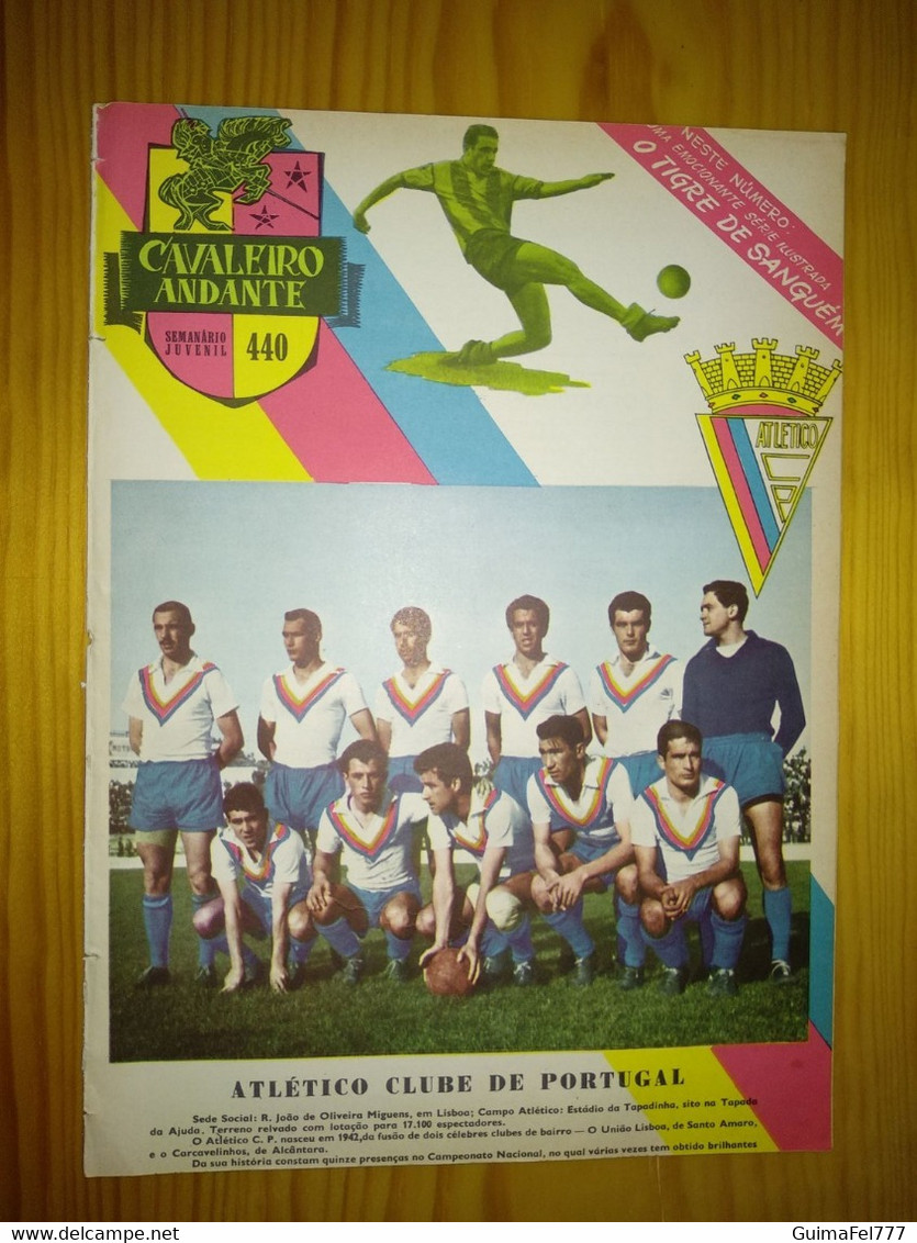 Revista Nº 440 Do CAVALEIRO ANDANTE, Portuguese Magazine - Capa ATLÉTICO CLUBE DE PORTUGAL, Ano / Year 1960 - BD & Mangas (autres Langues)