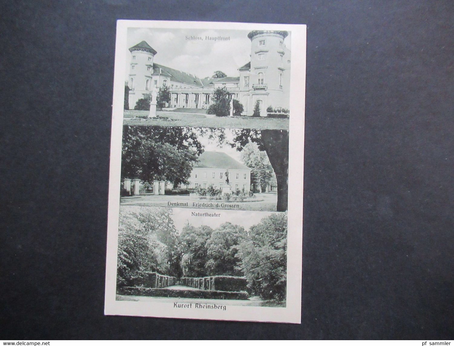 DR 1913 Mehrbild AK Kurort Rheinsberg Mit Schloss, Denkmal Friedr. D. Grossen Und Naturtheater Kunstverlag J.Goldiner - Rheinsberg