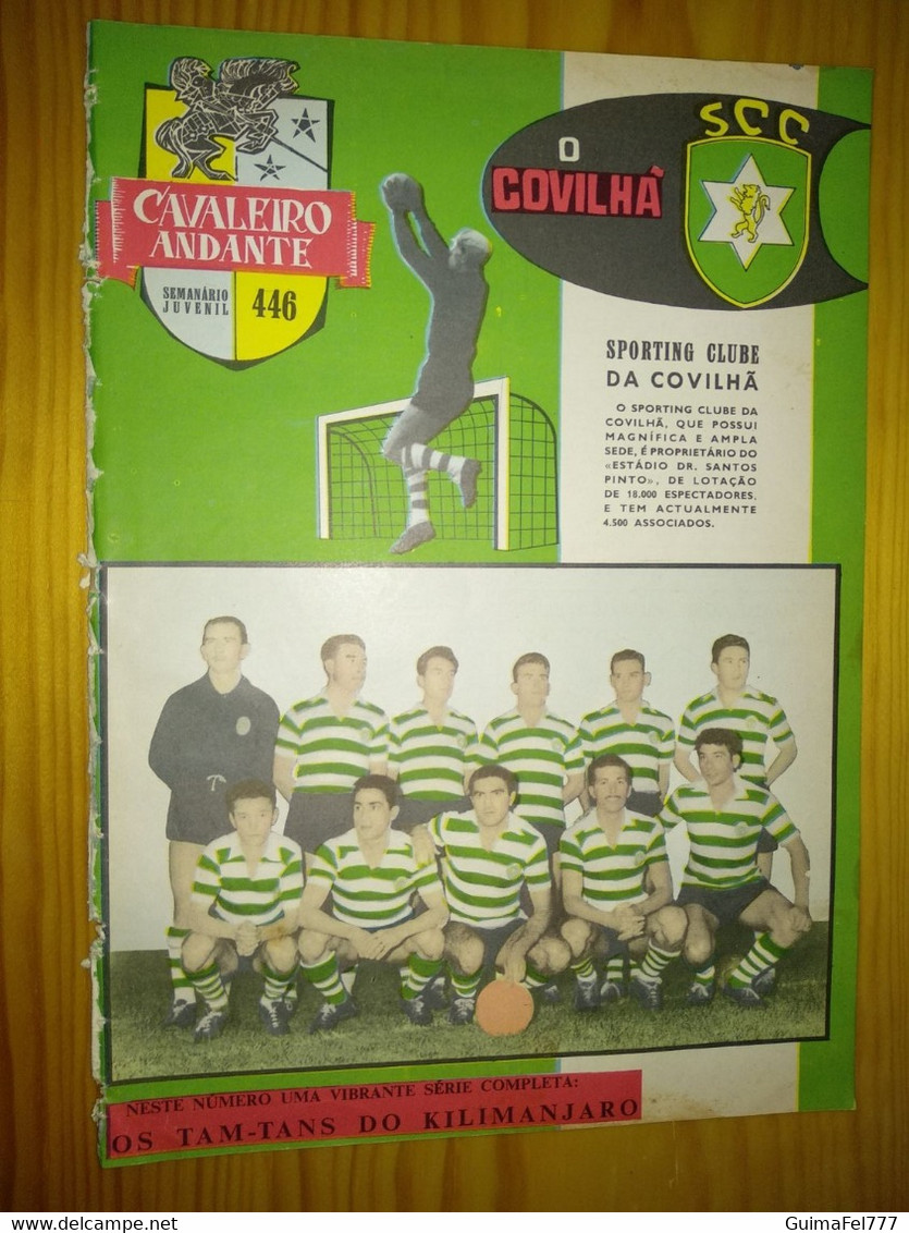 Revista Nº 446 Do CAVALEIRO ANDANTE, Portuguese Magazine - Capa SPORTING CLUBE DA COVILHÃ, Ano / Year 1960 - Cómics & Mangas (otros Lenguas)