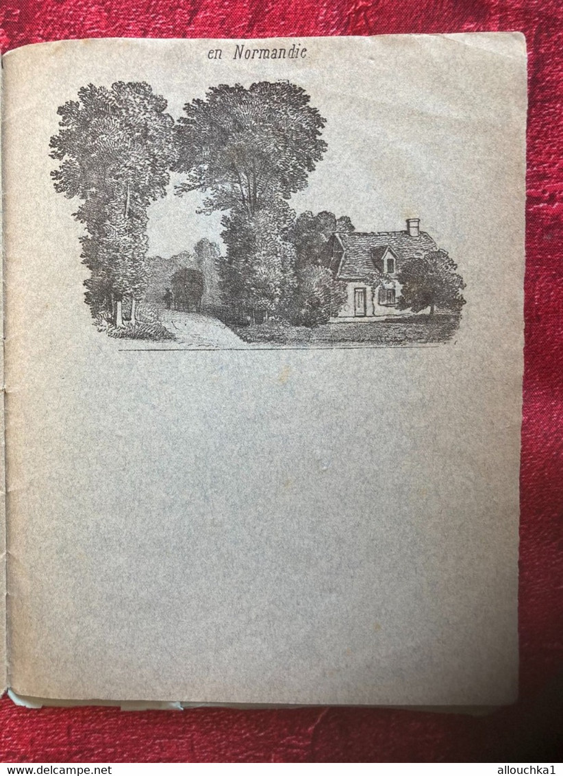 ⭐1890 CAHIER École Municipale écolier illustré Enseignement Pratique du Dessin/J. Carot-N°5-☛Paysage-☛Aug.Godchaux-Paris