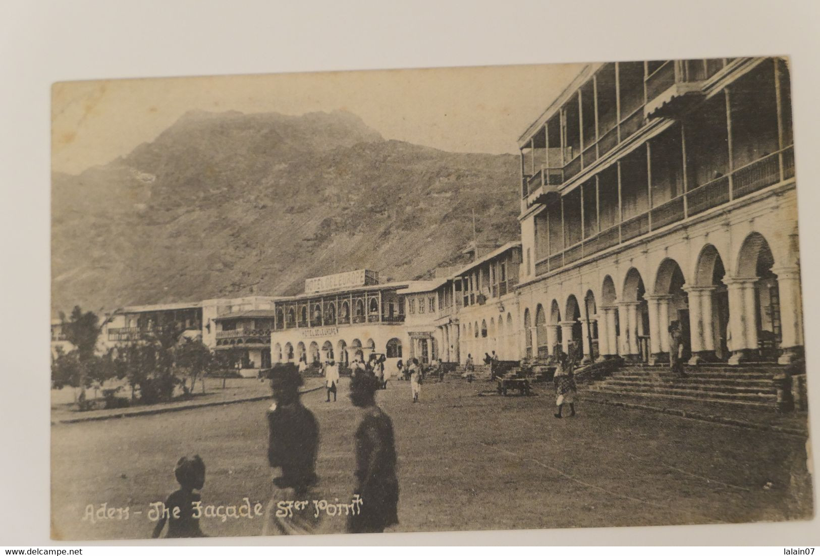 C. P. A. : Yemen : ADEN : The Façade Steamer Point, Hôtel De L'Europe, Stamp In 1909 - Yémen