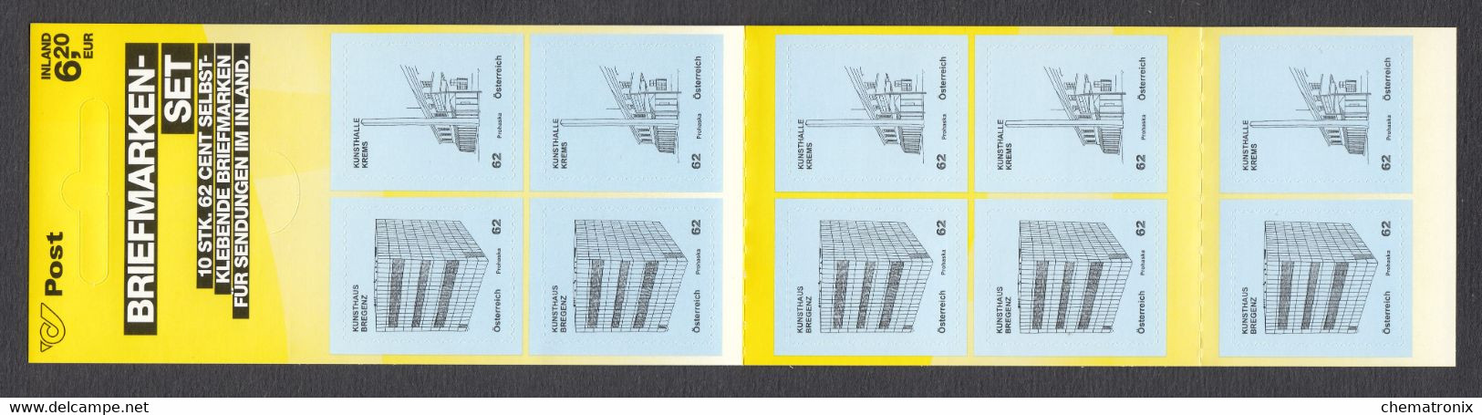 Austria 2011 - Carnet Adhesivo - Michel: 2928-2929 (x5) - MNH ** - Carnets