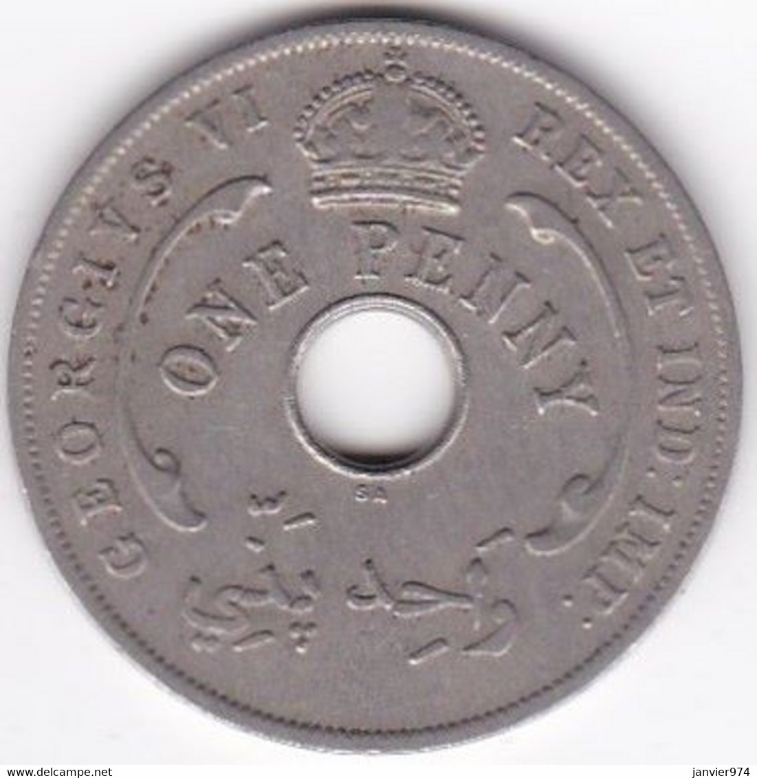 British West Africa 1 Penny 1947 SA George VI, En Cupronickel, KM# 19 - Andere - Afrika