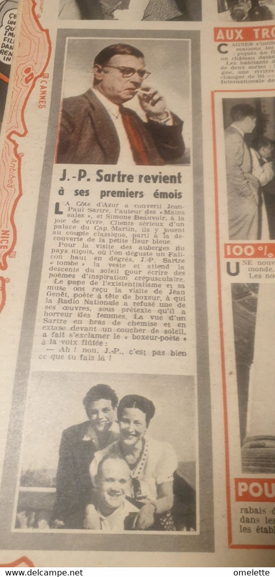 V 49 /AMOUR COTE D AZUR/SARTRE BEAUVOIR/MADAGASCAR/EDUCATION SEXUELLE/FETE FORAINE TIR A L ARC TRAIN DE LA PEUR - 1900 - 1949