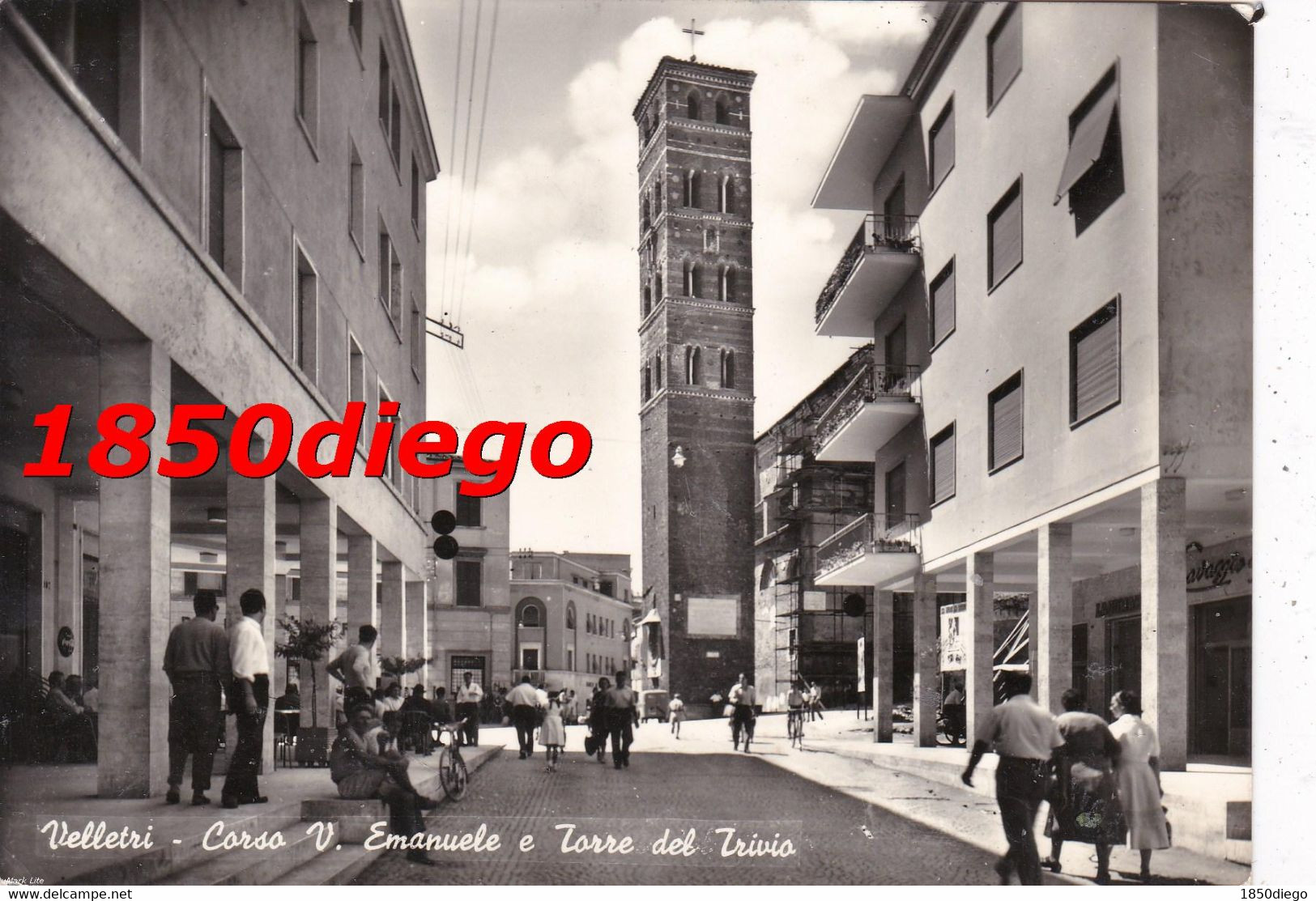 VELLETRI - CORSO V. EMANUELE E TORRE DEL TRIVIO F/GRANDE  VIAGGIATA 1958? ANIMATA - Velletri