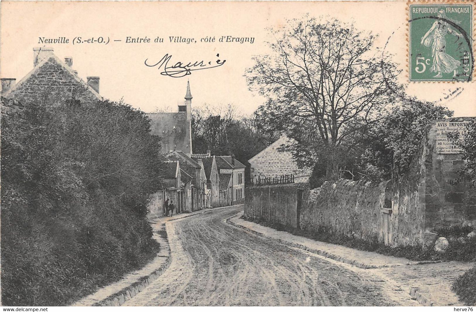 NEUVILLE SUR OISE - Entrée Du Village, Côté D'Eragny - Neuville-sur-Oise