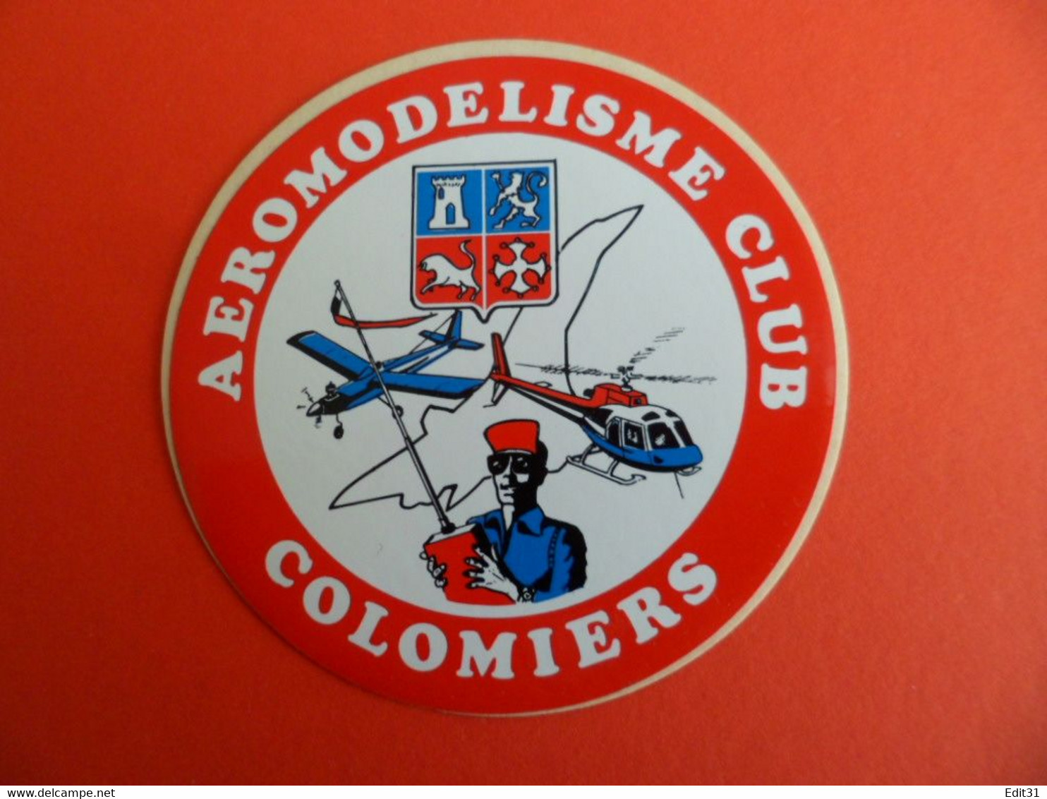 Autocollant Publicité : - Avion Aviation  Aeromodelisme Club  COLOMIERS Haute Garonne - Stickers