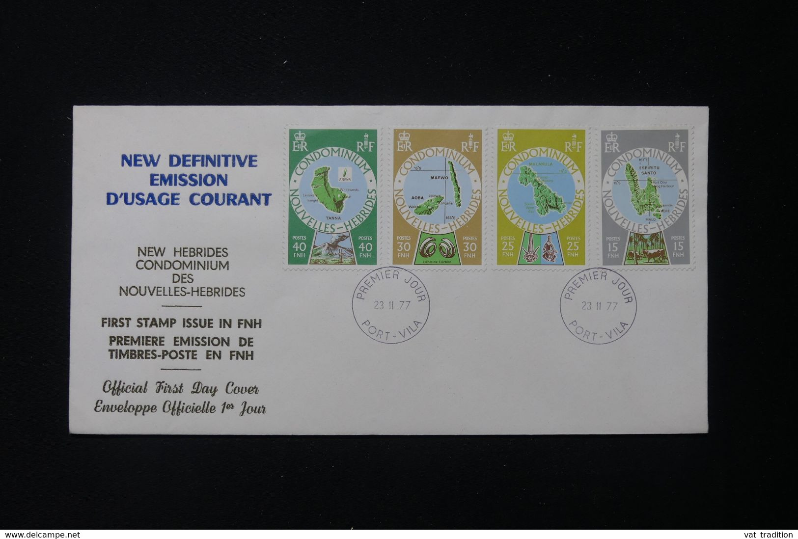 NOUVELLE HÉBRIDES - Enveloppe FDC En 1977 - L 84106 - FDC