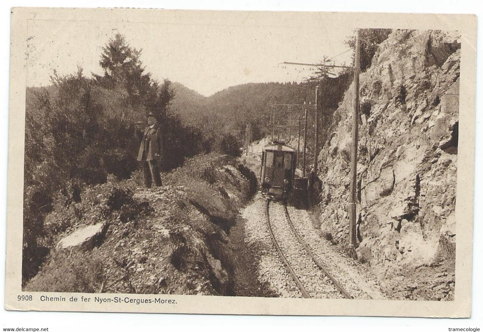 Nyon Tramway St Cergues Morez  Electric Train Tram Strassenbahn Eisenbahn Chemin De Fer Railway 1919 - Saint-Cergue