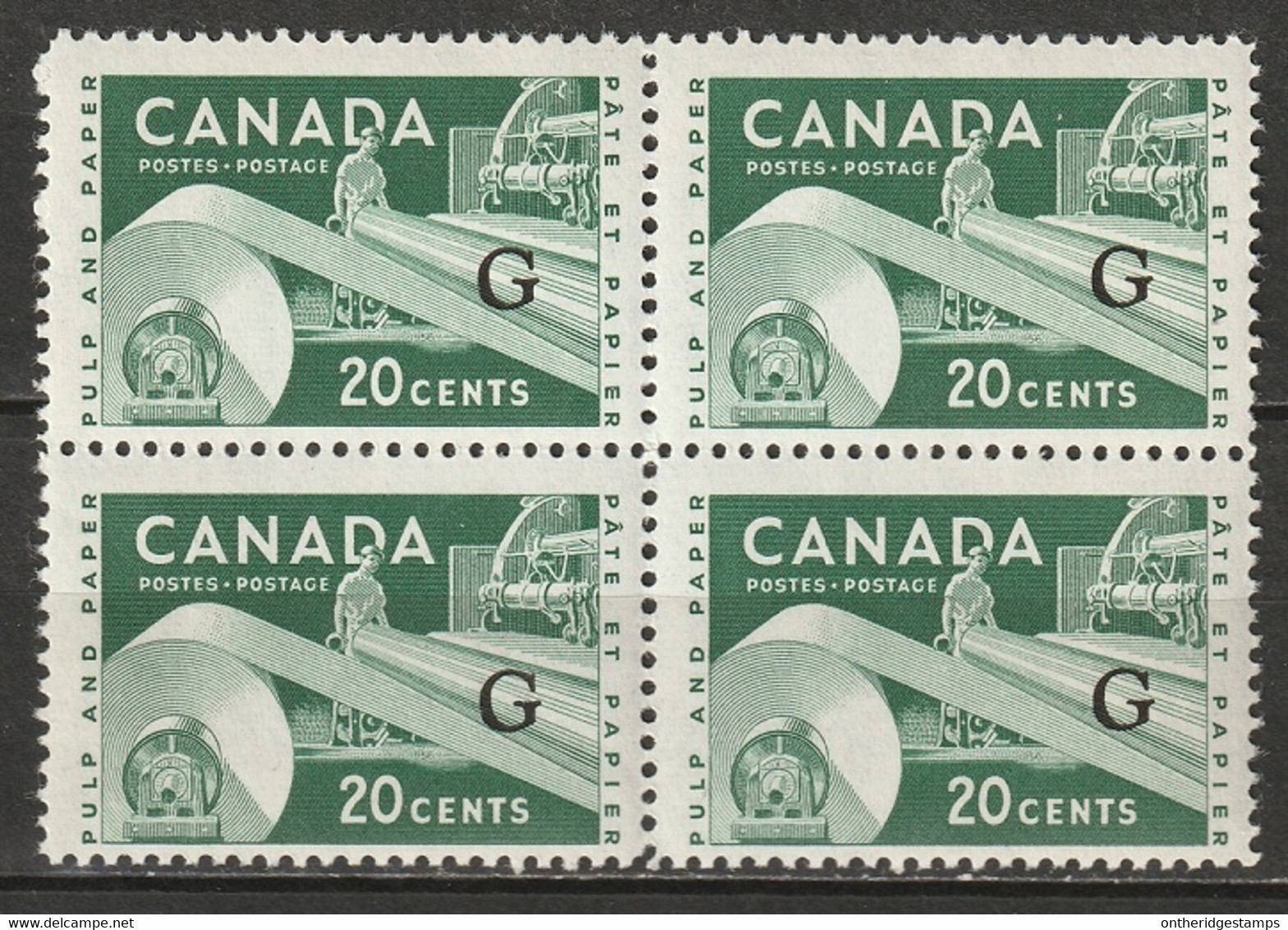 Canada 1961 Sc O45a Official Block MNH** - Plate Number & Inscriptions