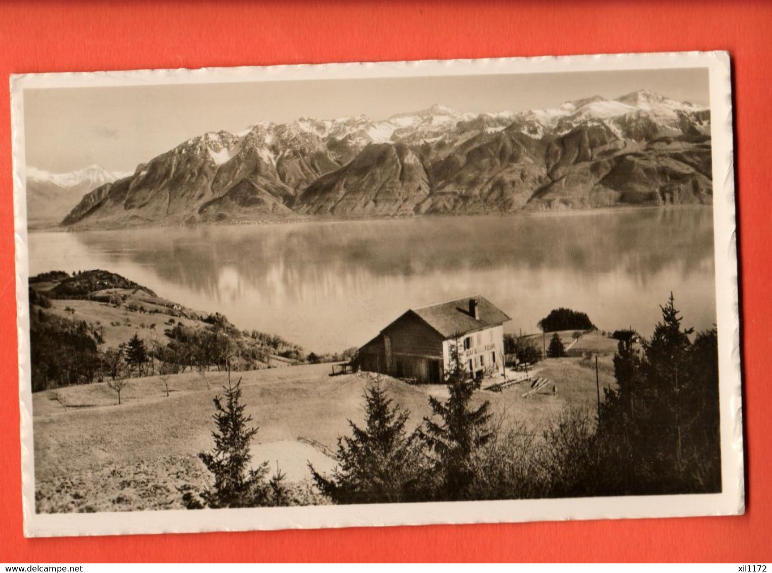 ZGA-16 Lavaux Restaurant De La Tour De Gourze. Avec Tmpon Chalet-Café De La Tour. Cachet Riex 1936 - Riex