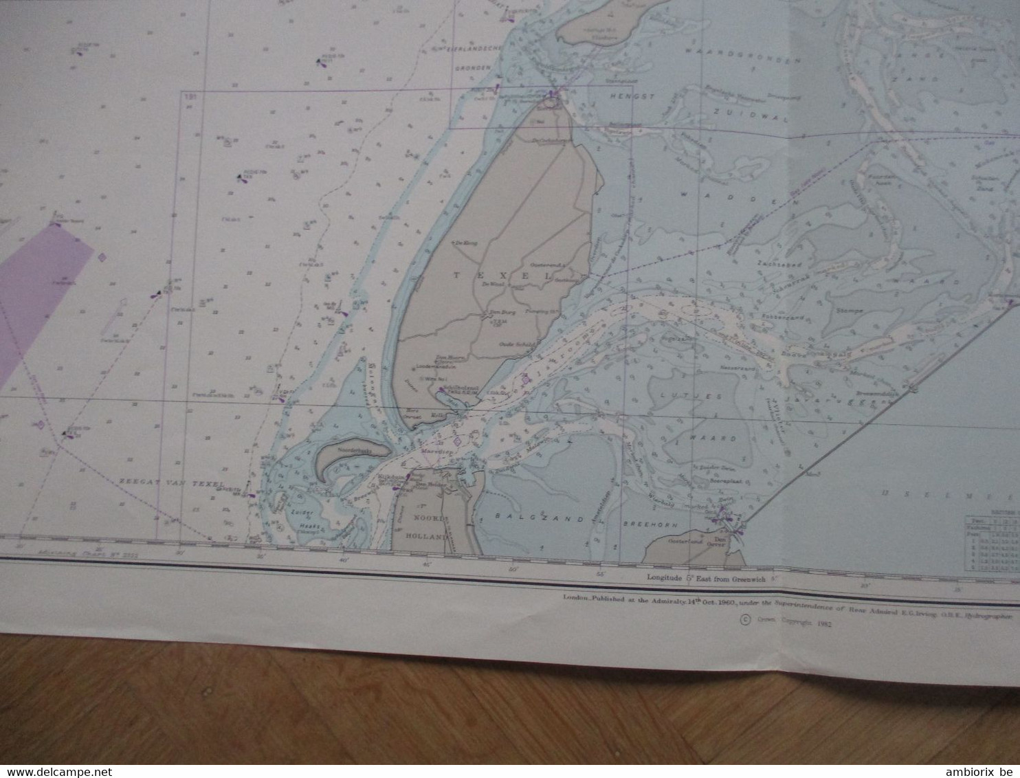 North Sea - Zeegat Van Texel To Friesche - Carte Marine - 1982; Around The Islands Of Terschelling, Ameland, Vlieland, - Cartas Náuticas