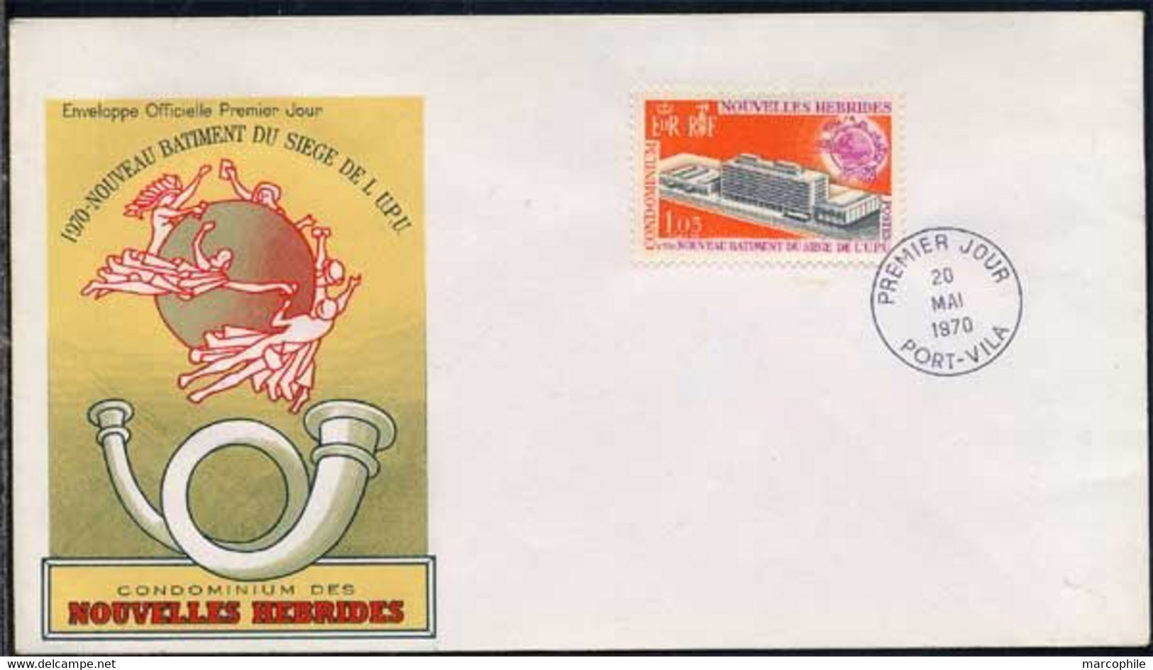 NOUVELLES HEBRIDES - PORT VILA / 1970 FDC U.P.U. (ref 890c) - FDC