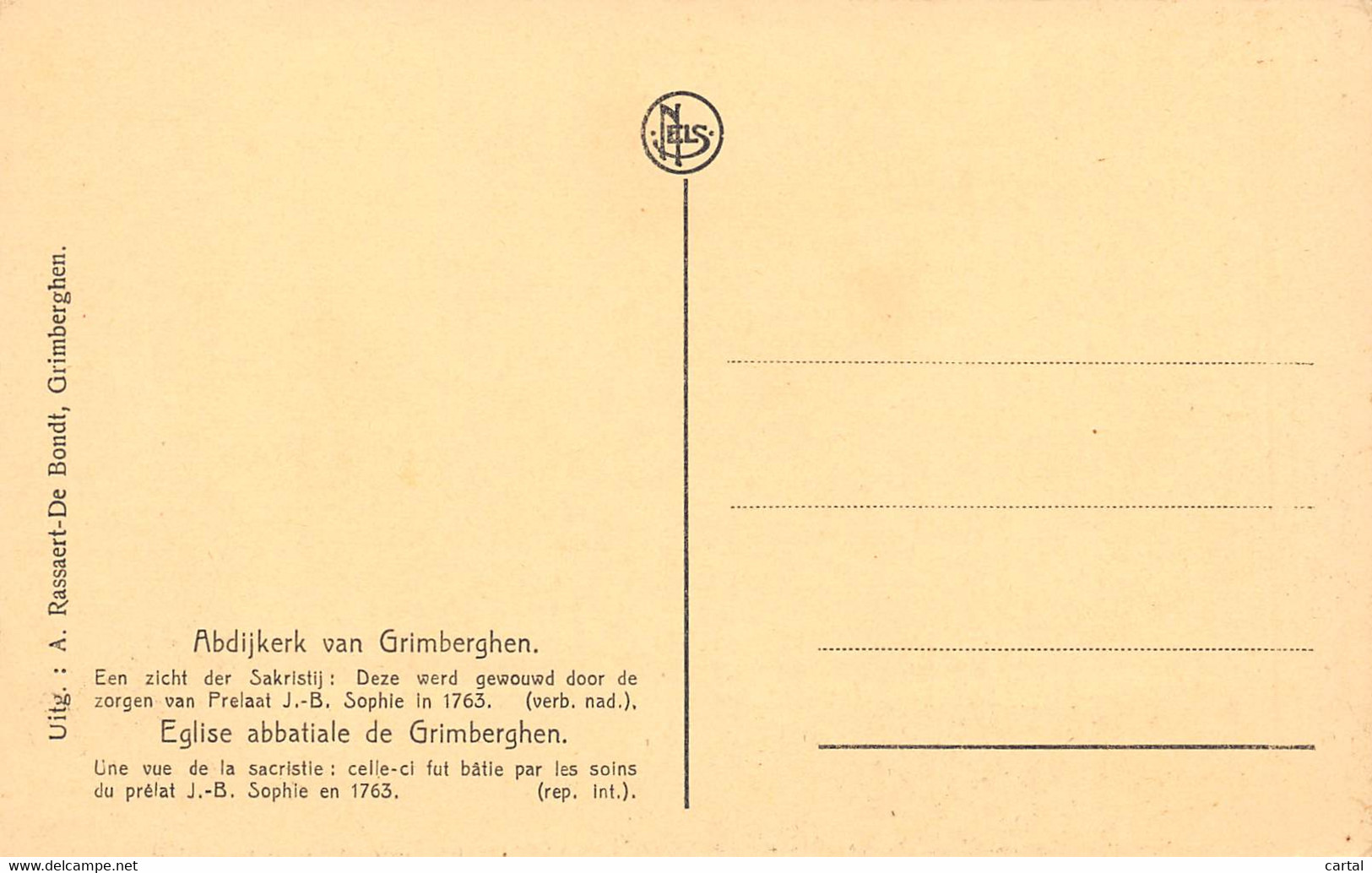 Abdijkerk Van GRIMBERGEN - Een Zicht Der Sakristij - Grimbergen