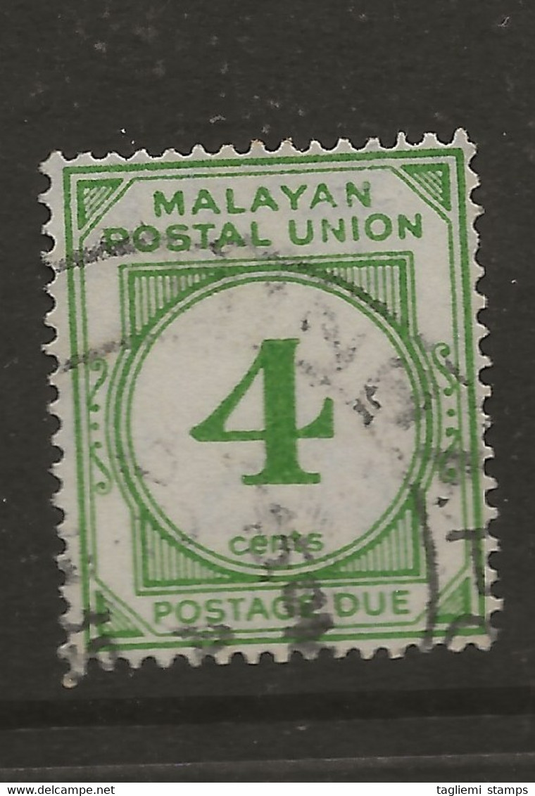 Malaysia - Malayan Postal Union, 1936, D2, Used - Malayan Postal Union