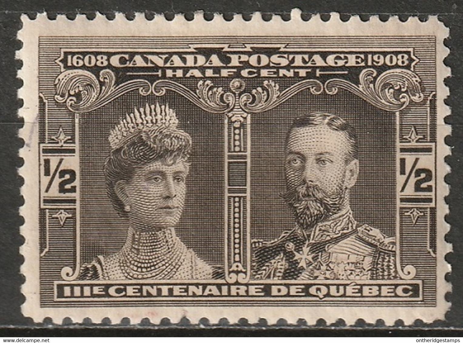 Canada 1908 Sc 96  MH* Disturbed Gum - Unused Stamps
