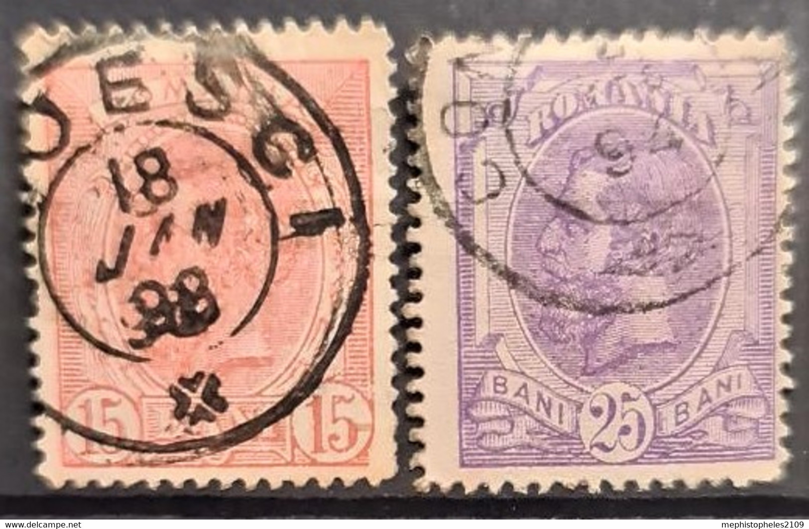 ROMANIA 1893 - Canceled - Sc# 124, 126 - Gebruikt