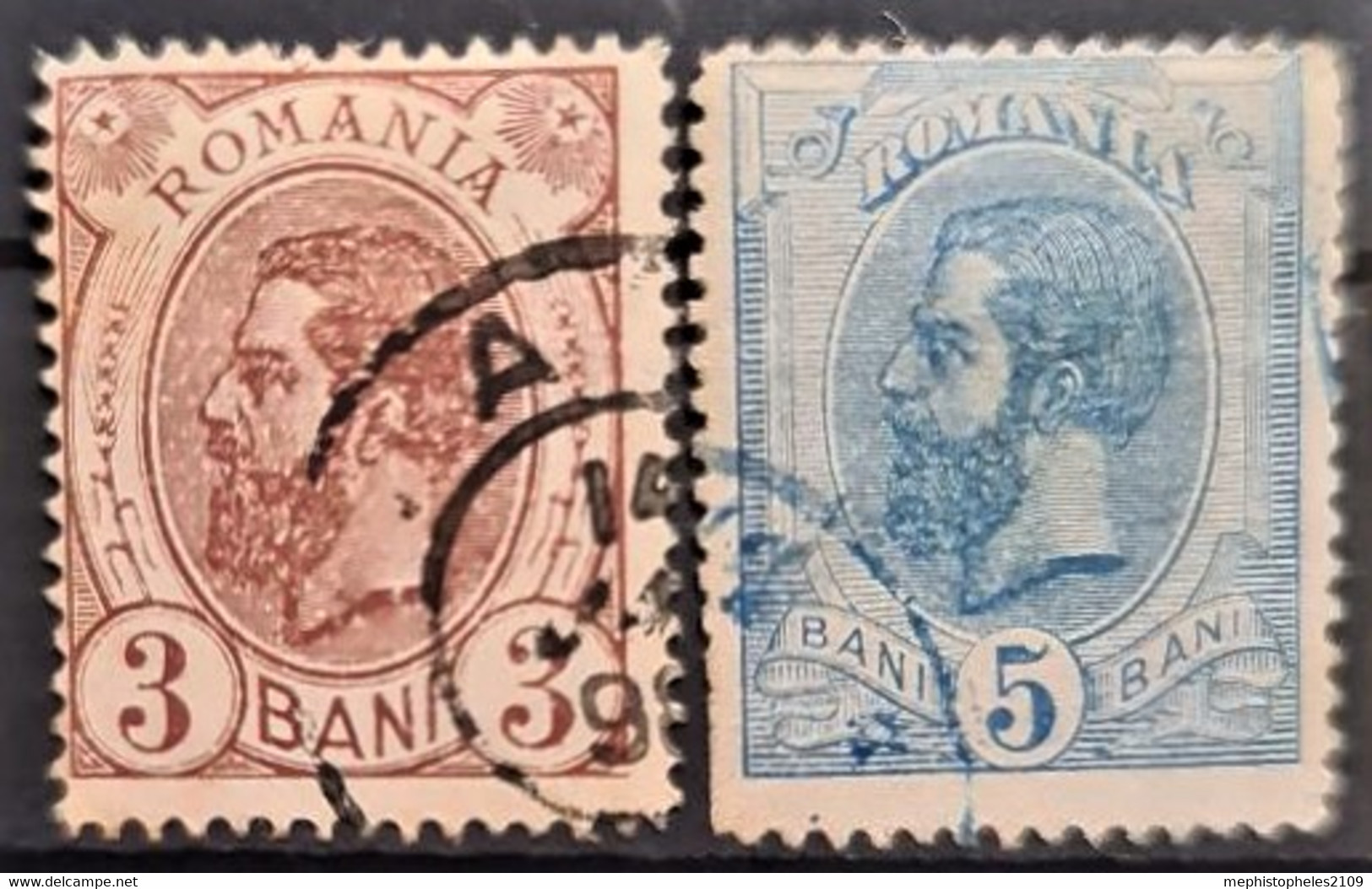 ROMANIA 1893 - Canceled - Sc# 119, 120 - Gebruikt