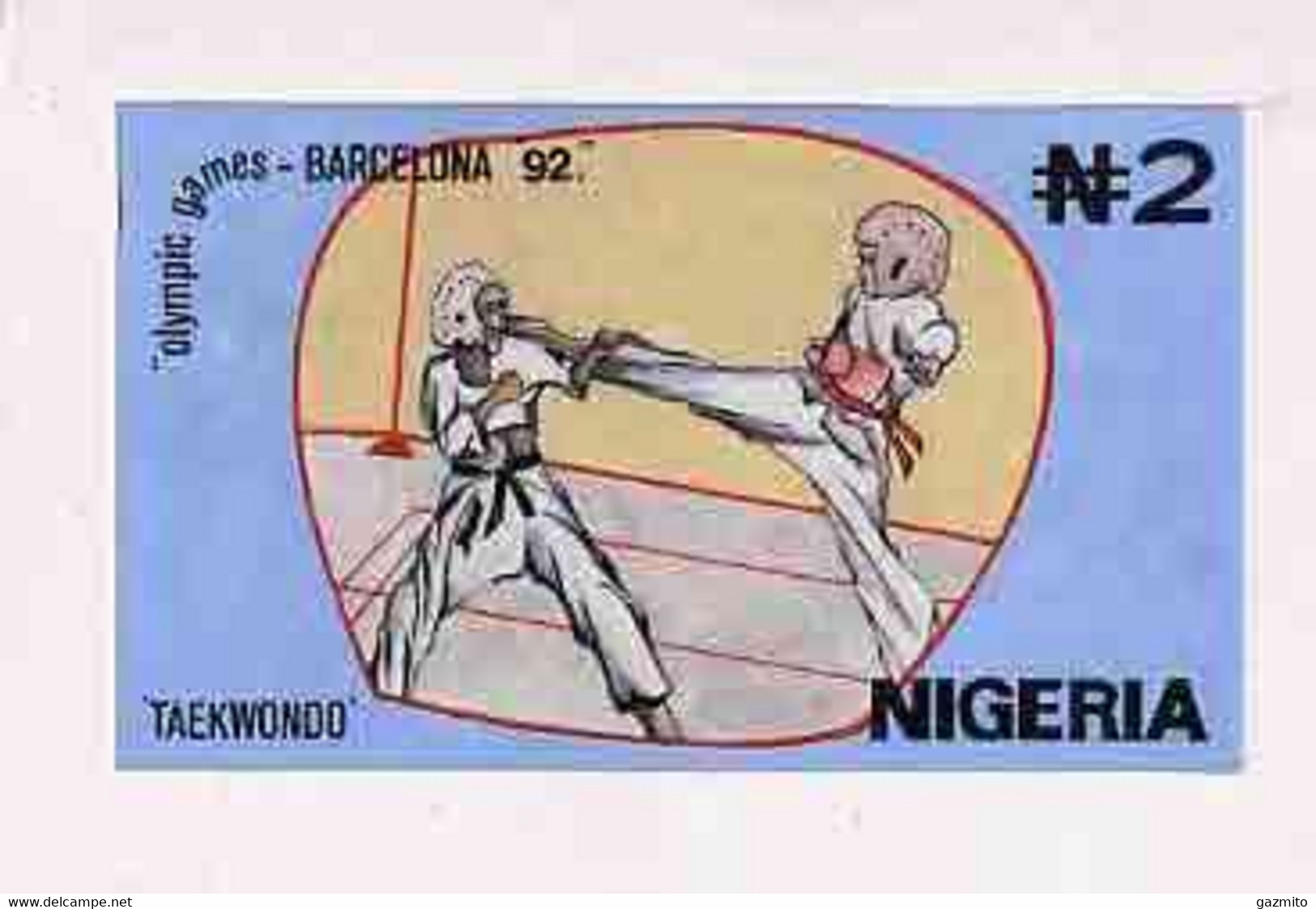 Nigeria 1992, Barcelona Olympic Games (1st Issue) Painted Artwork For N2 Value (Taekwondo) - Non Classificati