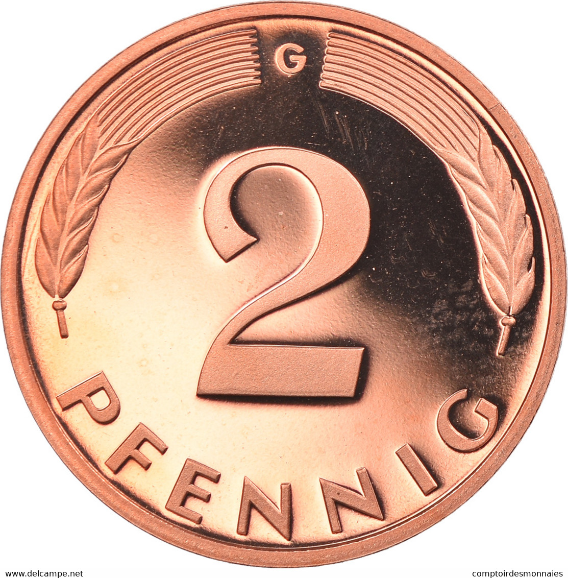 Monnaie, République Fédérale Allemande, 2 Pfennig, 1988, Karlsruhe, Proof - 2 Pfennig