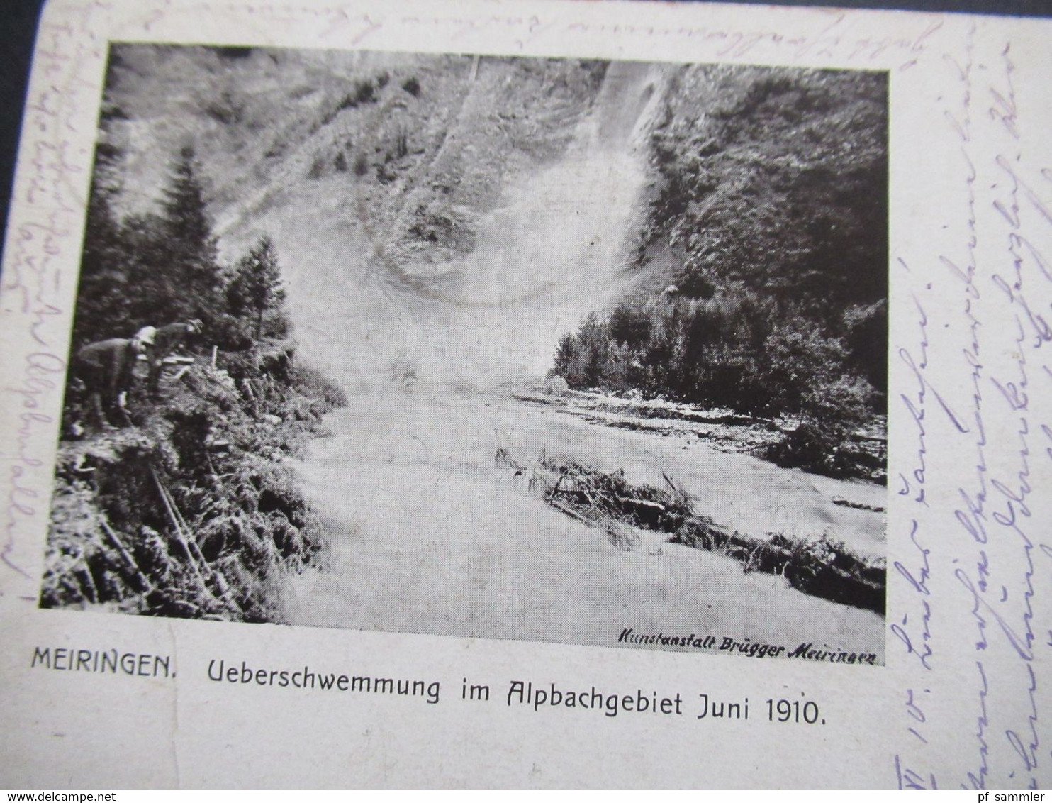 Schweiz 1910 Naturkatastrophe Meiringen Überschwemmung Im Alpbachgebiet Juni 1910 - Katastrophen