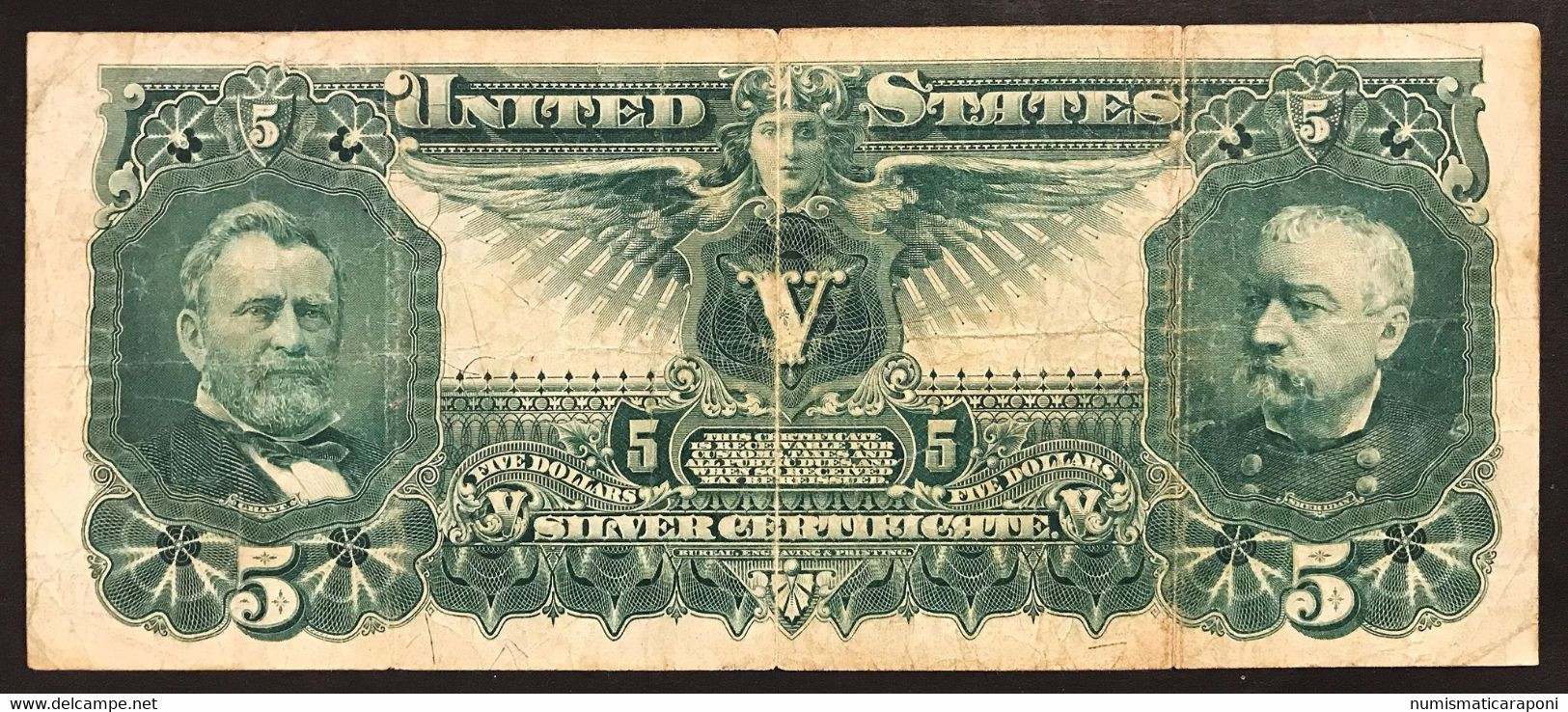 USA 5 $ Dollar 1896 Educational Pick#337 Fine/very Fine - Silver Certificates - Títulos Plata (1878-1923)