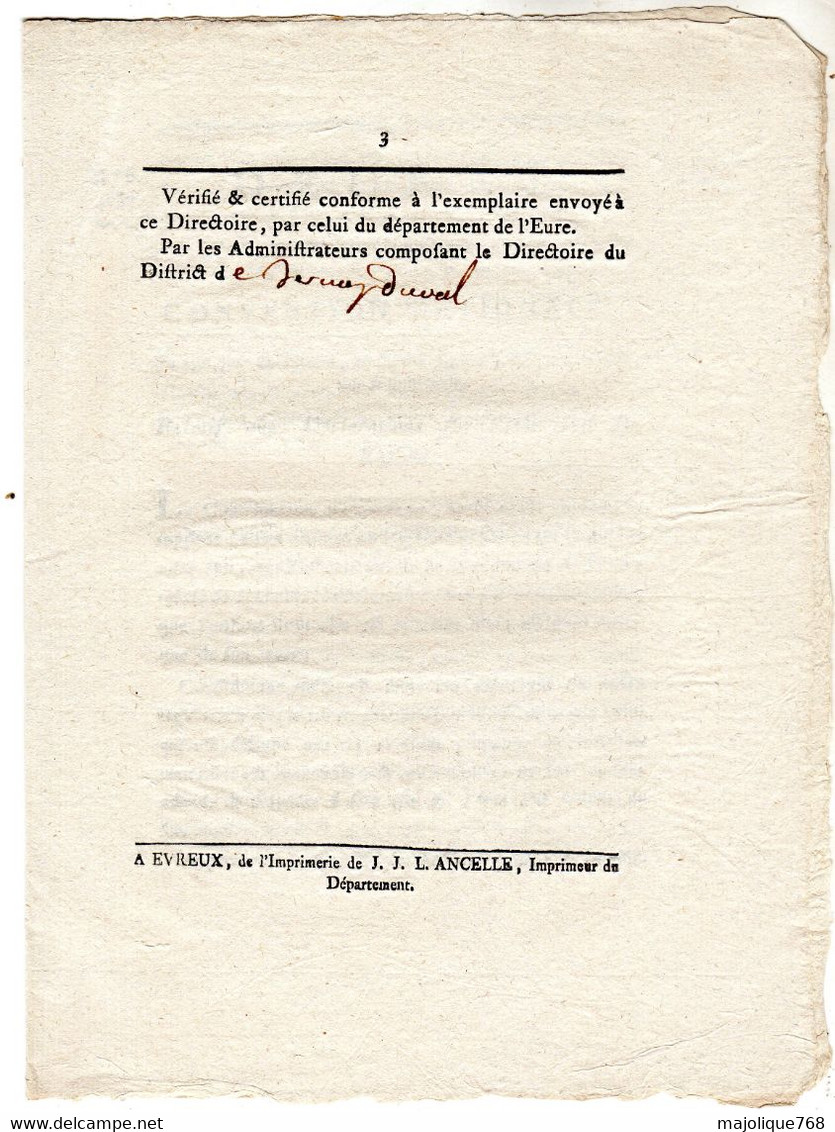 Décret De La Convention Nationale - Relatif Aux Déclarations Sur L'état Civil Des Enfants .Du 19.e Jour De Floréal, An 2 - Décrets & Lois