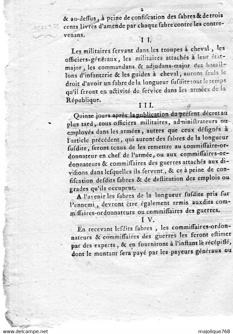 Decret De La Convention Nationale, Du 16.e Jour De Vendôse L'an 2 De La République Française Une & Indivisible. - Décrets & Lois