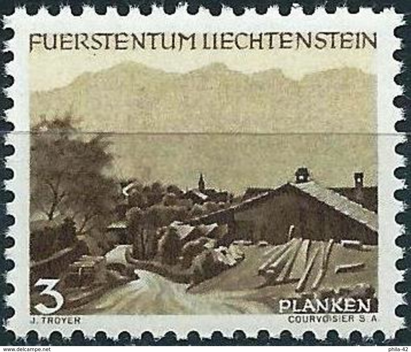 Liechtenstein 1944 - Mi 224 - YT 199 ( Landscape : Planken ) MNH** - Ungebraucht