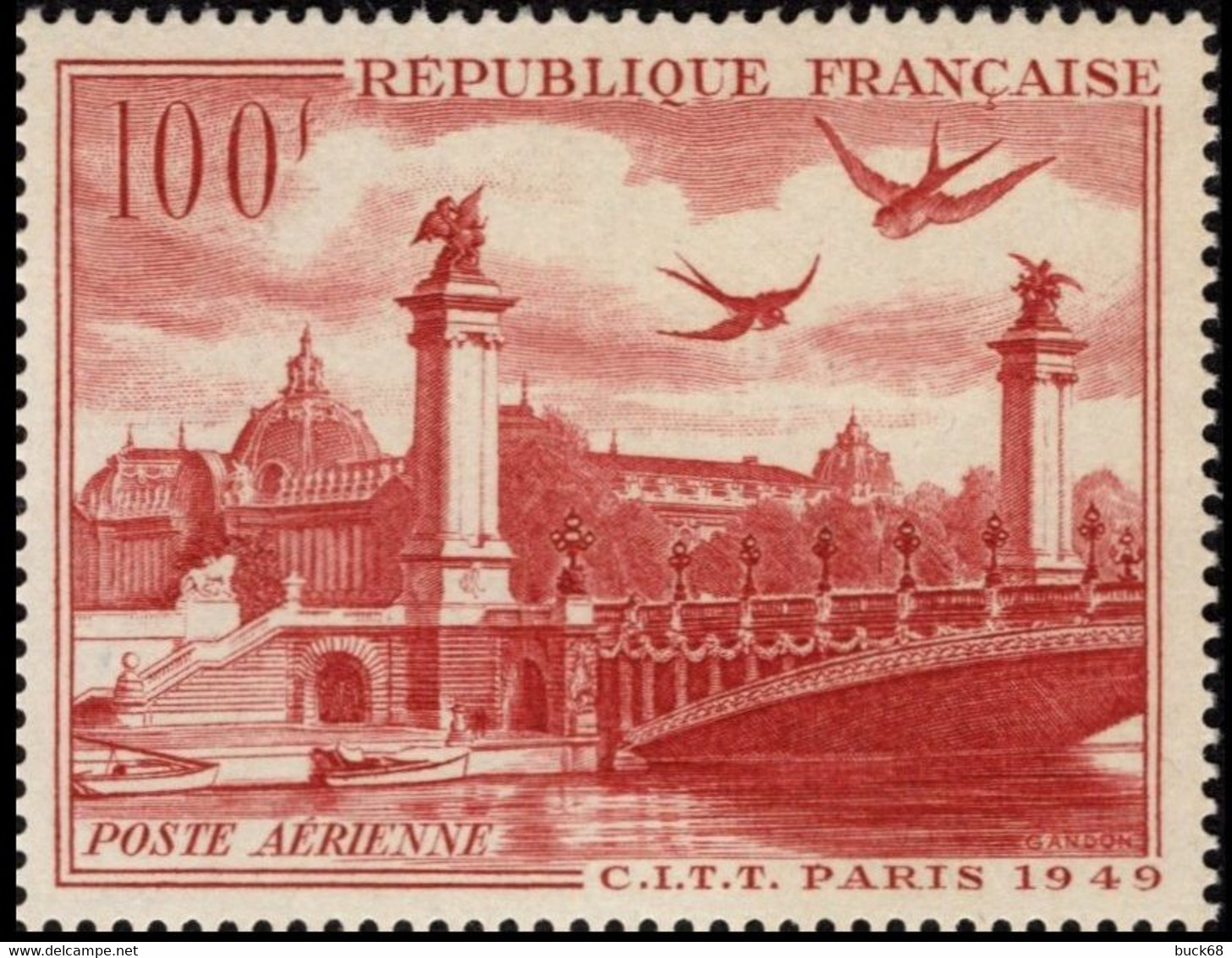 FRANCE Poste Aérienne  28 ** Congrès CITT 1949 Pont Alexandre III Grand Palais Paris - 1927-1959 Nuovi