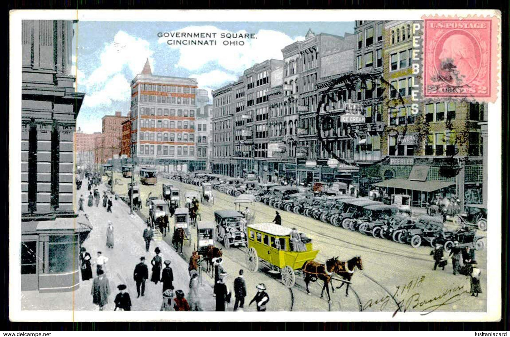 CINCINNATI - Government Square. ( Ed. Commercialchrome Nº 42847) Carte Postale - Cincinnati