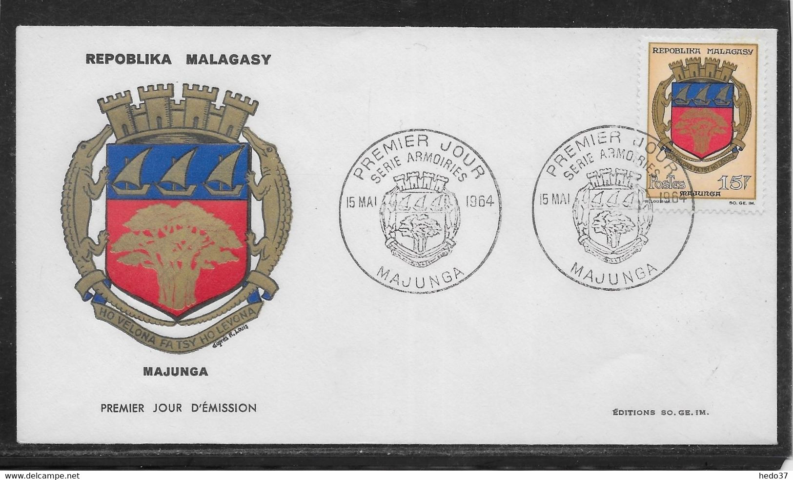 Thème Armoiries, Blasons - Madagascar - Enveloppe - TB - Covers